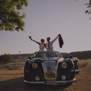 coche clasico en boda